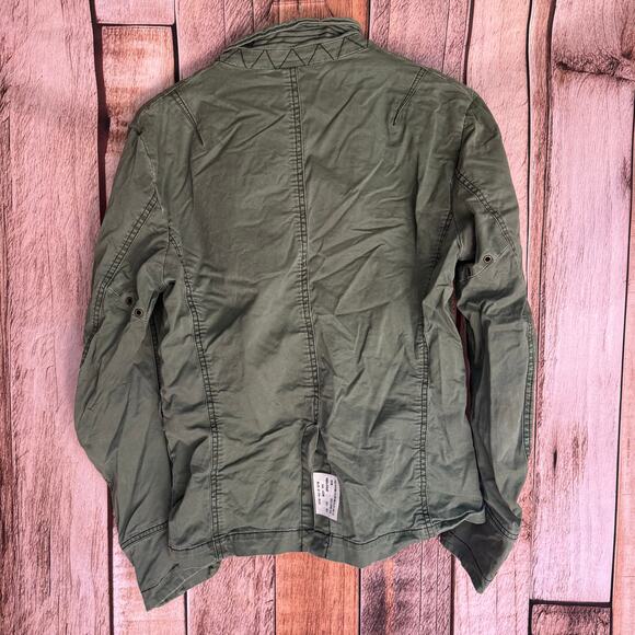 Diesel Military Utility Jacket Army Green Cotton Casual Classic Pockets Large - Picture 2 of 9